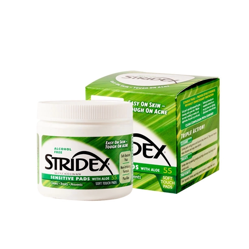 stridex/水杨酸棉片祛痘痘去闭口粉刺黑头清洁收缩毛孔刷官方正品