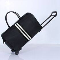 Striped Carry-Ons Bag Waterproof Nylon Trolly Bag For Trave
