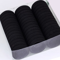 50pcs Black Hair Bands for Women Thick and Thin Hair Elastic