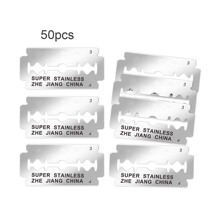 50pcs Double Edge Manual Shaving Razor Blades forMen Face C