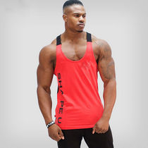 Solid Gym Men Stringer Tank Top Bodybuilding Fitness Singlet