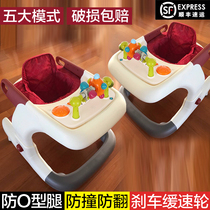 Baby boy and girl multi-function walker Toddler 7-18 months anti-rollover hand push can sit baby anti-o-leg