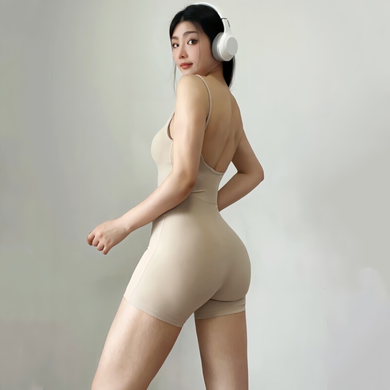 2026 Pilates One-Piece Fitness Suit for Women with Peach-Shaped Buttocks, Quick-Drying, Backless, Beautiful Back, Aerial Yoga, Quick-Drying