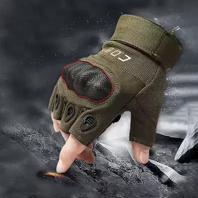Locomotive Knight gloves summer tactics male Special Forces equipment half finger 07 anti-cut CS wear-resistant female riding locomotive