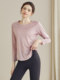 Daddect Quick-Drying Slimming Sports Top Women's Loose Yoga Wear Long-Sleeved T-Shirt Running Training Fitness Wear Autumn