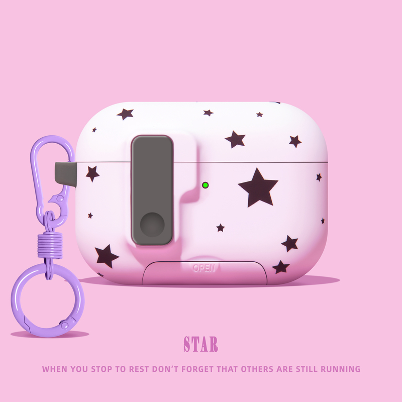 Suitable for Huawei Freeclip2 Protective Case, Freebudspro5 Protective Case, Freebuds7I Bluetooth Earphone Case, Star Freebus7I Soft Case, Pro4/3 Pop-Up Cover with Lock and Stand