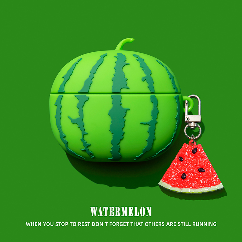 Suitable for AirPods Pro 3 Protective Case, AirPods 4 Protective Shell, Pro 2 Silicone, Apple Bluetooth Earphone Case, Fourth Generation Airpod, Watermelon Ipod Soft Shell, Pro 3 Second and Third Generation