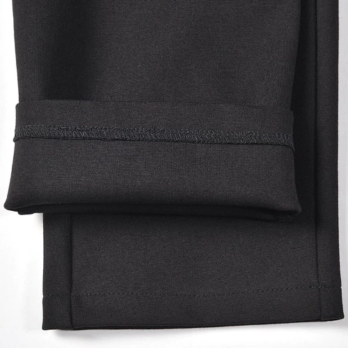 Осенние штаны для матери, черные леггинсы, высокая талия, для среднего возраста, свободный прямой крой