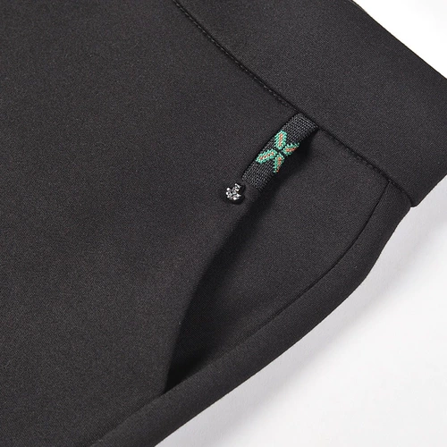 Осенние штаны для матери, черные леггинсы, высокая талия, для среднего возраста, свободный прямой крой