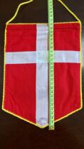 Small hanging flag of Denmark produced by East Germany of the German Democratic Republic