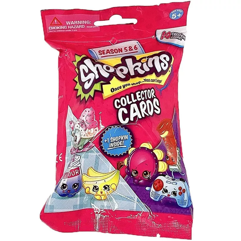 Blind bag Shopkins: мини-кукла и коллекционные карты, случайная мини-кукла + 14 карт, 1/12/24 упаковки