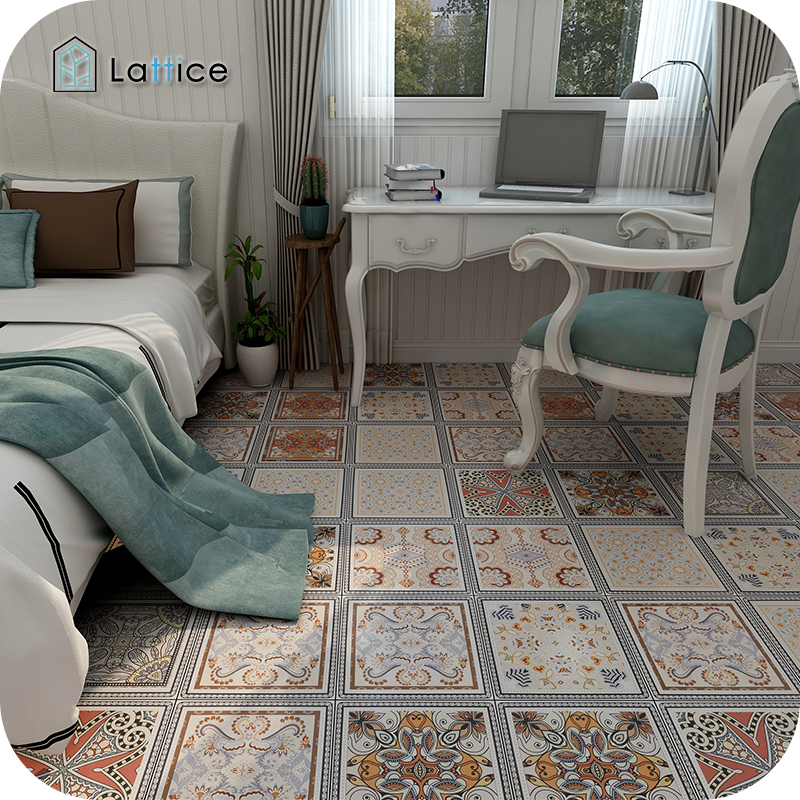 All-ceramic kitchen floor tiles balcony bathroom toilet floor tiles European antique brick tiles 300x300
