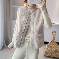 Бархатный демисезонный жилет, в корейском стиле, оверсайз, увеличенная толщина