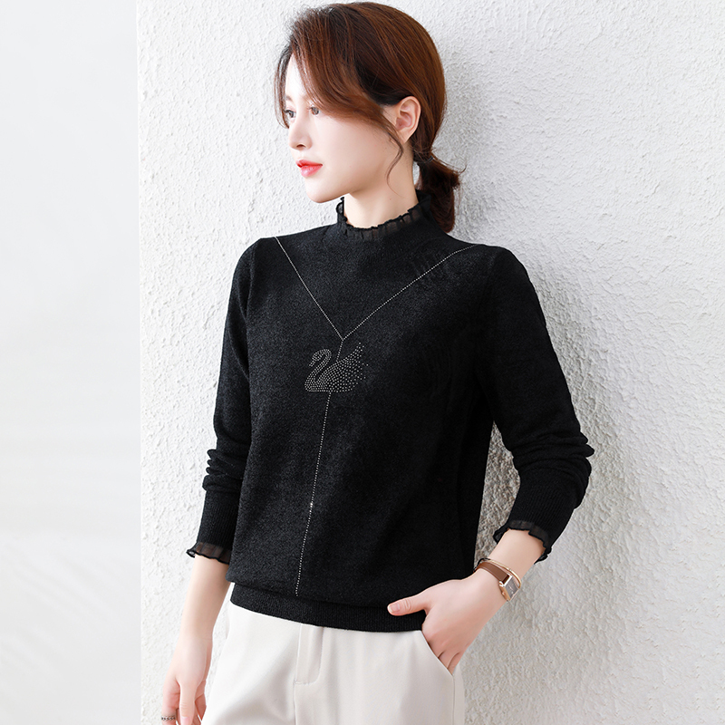Velvet Base Layer Shirt for Women, Suitable for Autumn and Winter, Can Be Worn as an Outer Layer, Sweater with a High-End Feel, Fleece-Lined Top, 2026 New Model