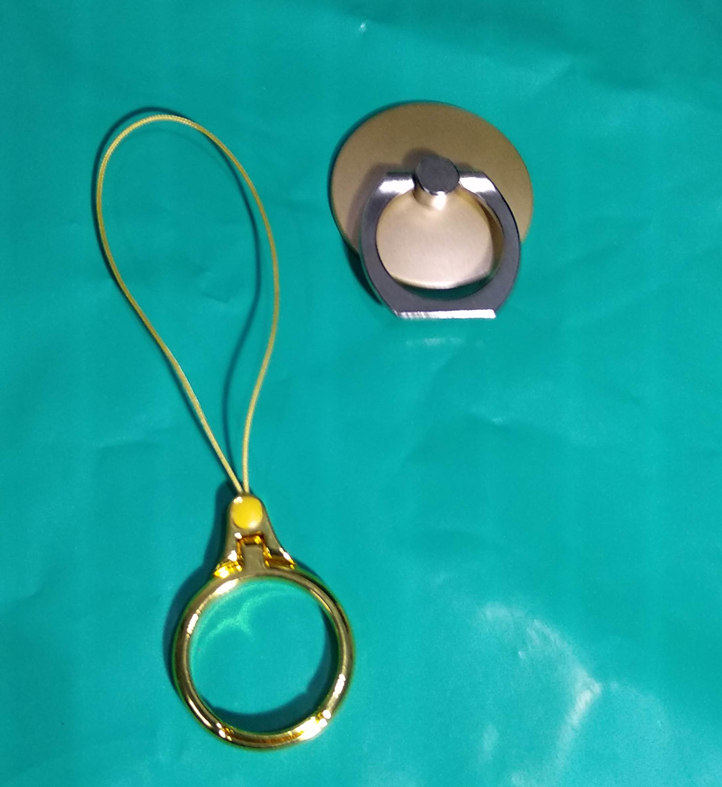 2 Men's Models Tyrant Gold Millet (Mobile Phone Zipper Rope Holder Post Back) Tablet Hanging Metal Ring Buckle