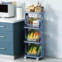 Also elegant kitchen shelving ground multilayer fruit and vegetable draining vegetable basket multifunction removable home plastic shelf