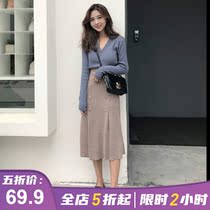 (Dianzhili)Sweater skirt suit customer outlets anti-season womens clothing clearance withdrawal cabinet brand to pick up leaks