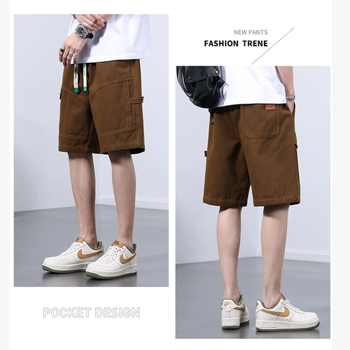 Зеленая униформа медсестры, летние тонкие шорты, хлопковые штаны для отдыха, оверсайз, большой размер, в американском стиле