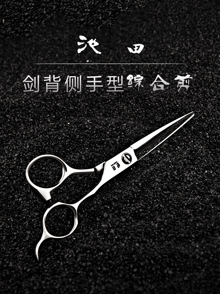 Ikeda professional hair scissors Hair stylist straight flat scissors comprehensive scissors 6 inch strip scissors 6 5 inch long scissors Japan