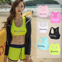 Quick-drying swimsuit vest female Korean version of new diving suit womens tight underwear without steel ring shockproof snorkeling sports bra