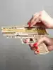 Ukraine UGEARS Wooden mechanical transmission model Rubber band pistol assembly toy time for machine