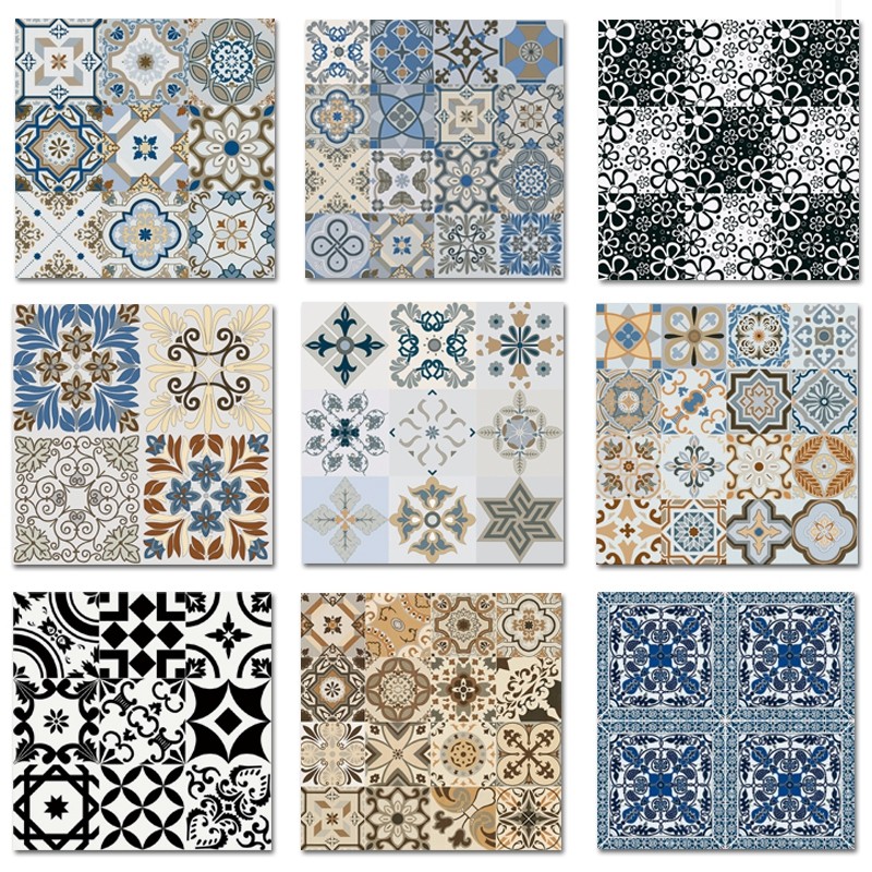 Spanish art tiles 600x600 shops non-slip wear-resistant floor tiles retro floor tiles background wall tiles