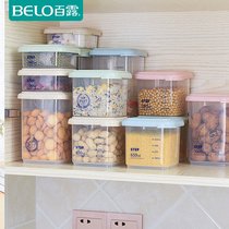 Bailu transparent kitchen sealed jar Plastic whole grains storage jar Moisture-proof noodles refrigerator food storage jar