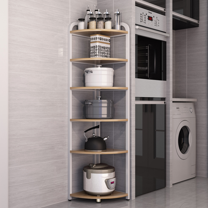 Kitchen Corner Shelving Shelving Style Home Sector Footed Shelving Shelving Triangle-containing triangular saucepan shelf