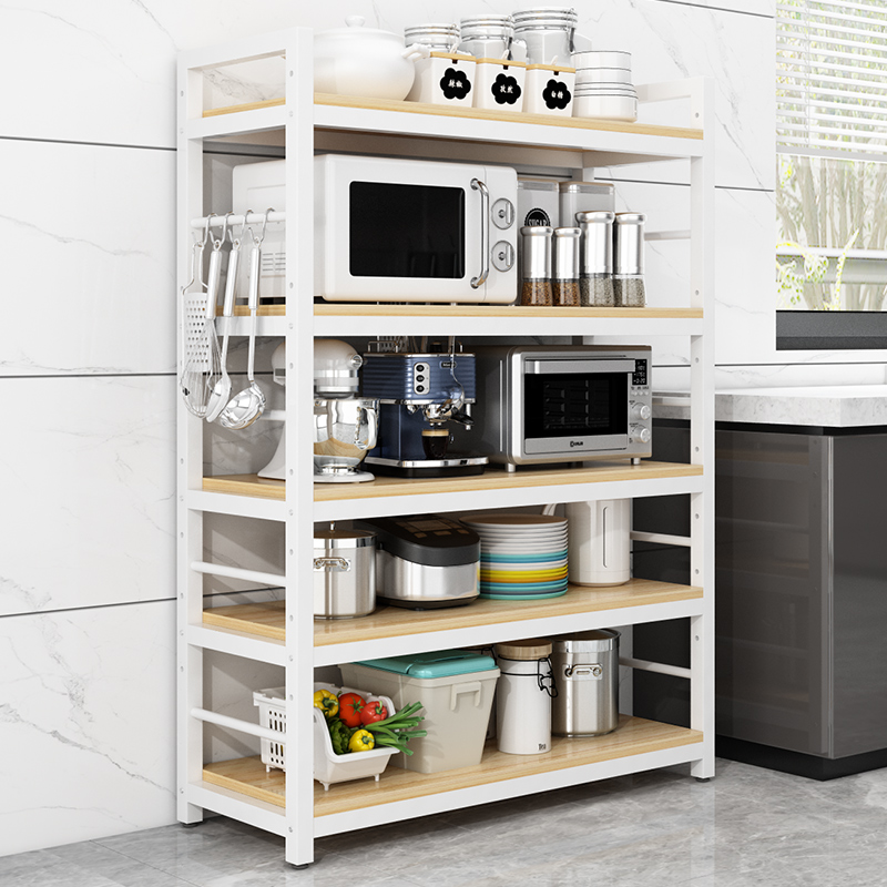 Kitchen large storage rack floor-to-ceiling multi-layer microwave oven storage shelf multi-functional oven pot rack household storage shelf