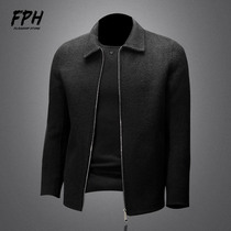 Gross jacket male short section thickened 2021 new body wool bifacial hair The big coat mens autumn and winter trend Korean version