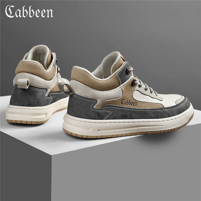 Carbin Men's High Cylinder Shoes Winter Sports Board Shoes Men Outdoor Men's Shoes 2021 New Tide Retro Casual Shoes