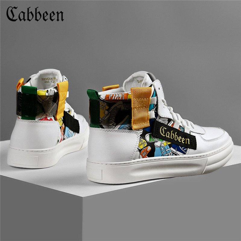 Cabins High Cylinder Shoes Men Trends 100 Hitch Men Shoes 2021 New Winter Tide Shoes Han Edition Sports Board Shoes Men Little White Shoes