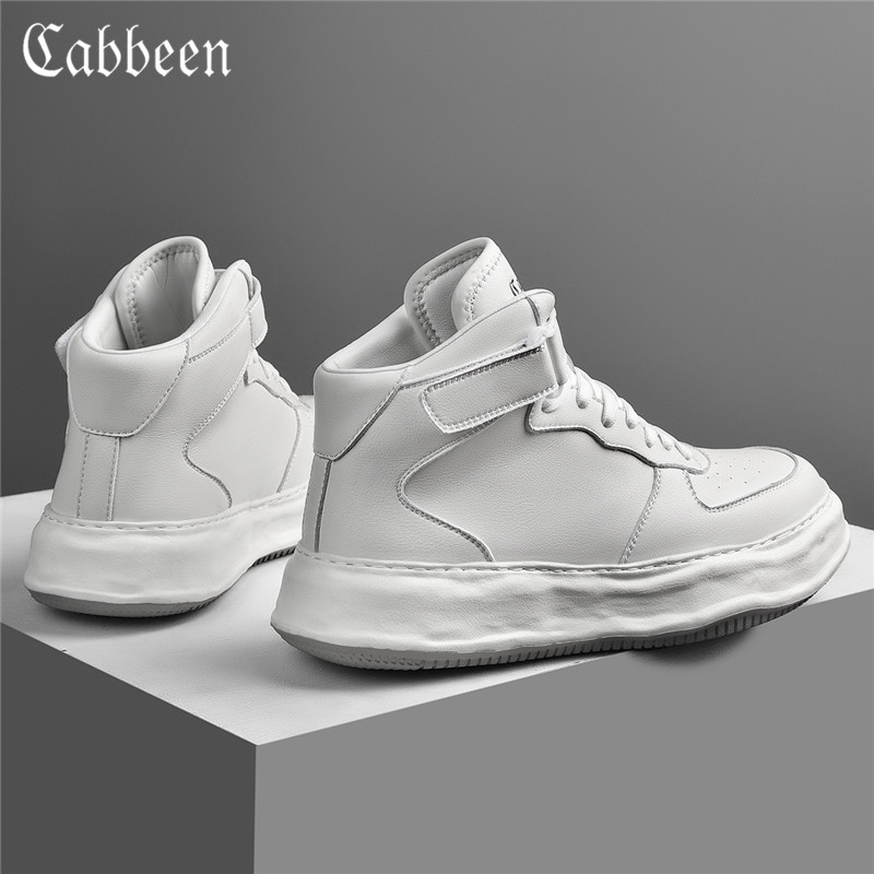 Cabins High Cylinder Shoes Men's Thick Base Small White Shoes 100 Hitch Winter Men Shoes 2021 New Trendy Men Casual Board Shoes