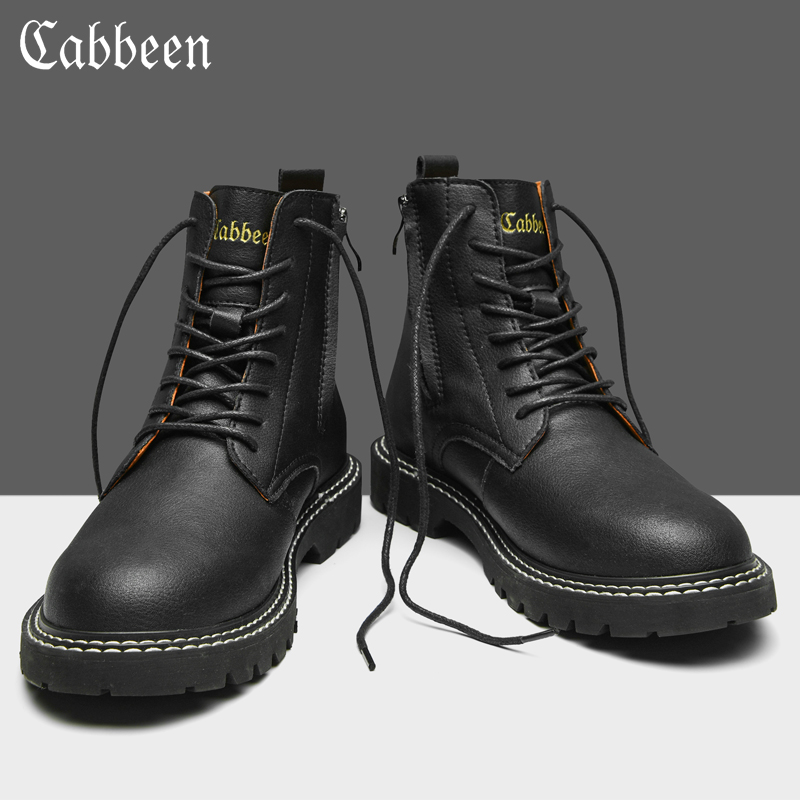 Cabin Martin boots men's British style men's boots Men's shoes Autumn trend Versatile men's tooling boots high-top leather boots trend