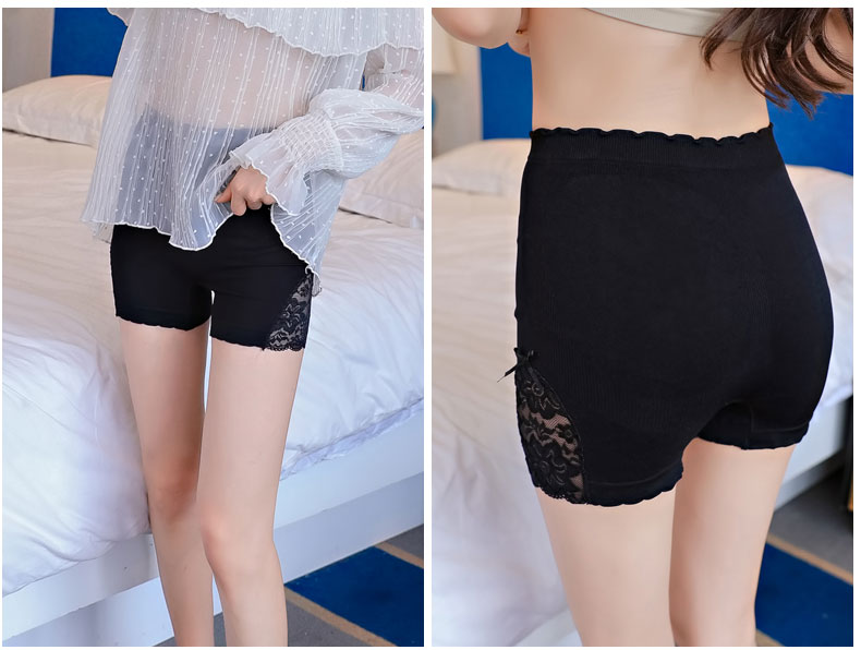 Quần ren an toàn chống ánh sáng phụ nữ có thể mặc ngoài mùa hè mỏng mặc quần short cotton bảo hiểm quần legging rộng - Quần short quần sooc đẹp cho người béo