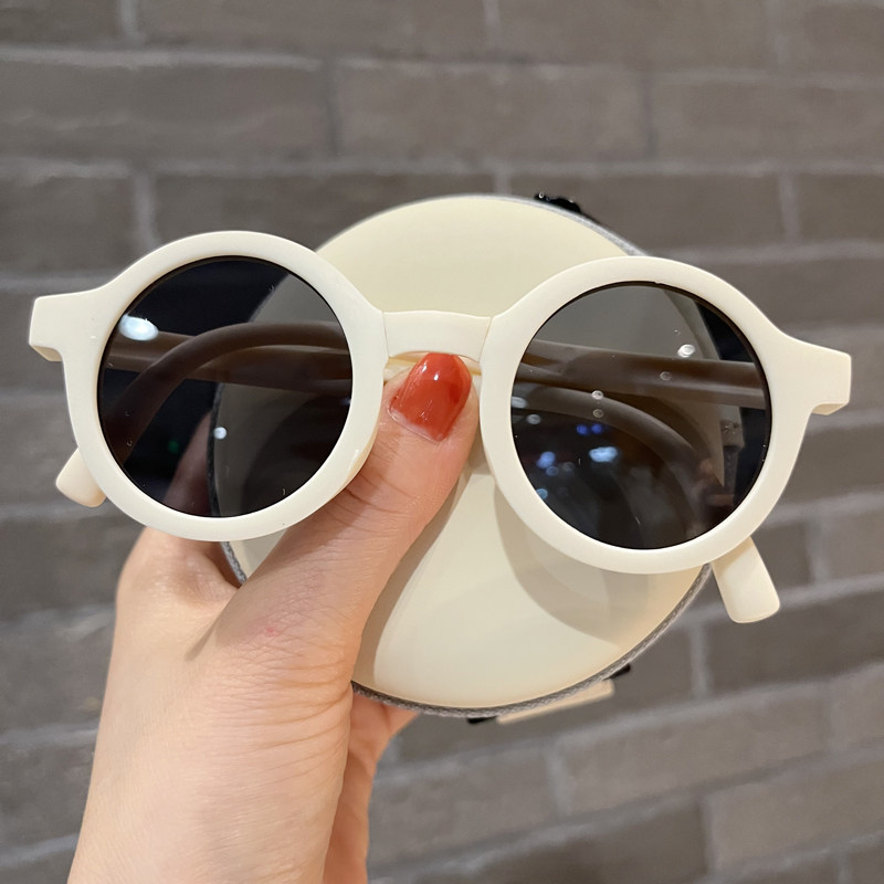 Folding sunglasses Children sunglasses boy Summer Anti-UV baby glasses Han version girl sunglasses contained-Taobao