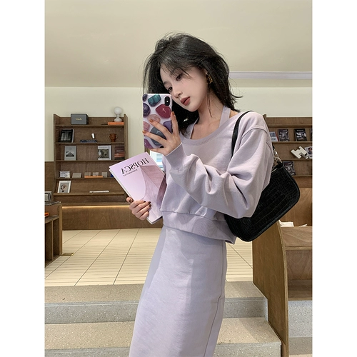 Летний спортивный костюм, универсальная толстовка, платье, комплект