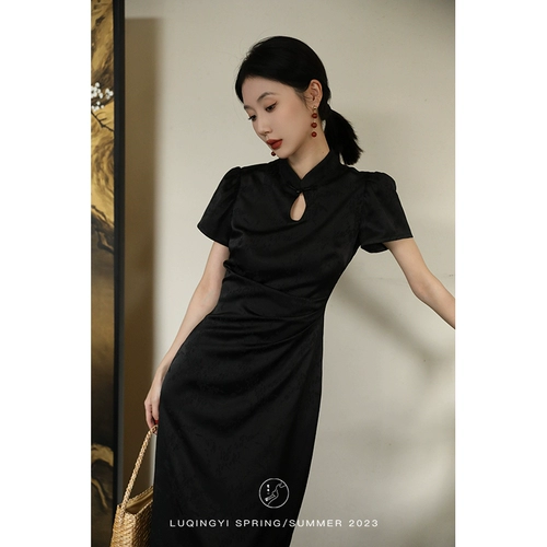 鹭青一 Оригинальное летнее ципао, юбка, китайский стиль