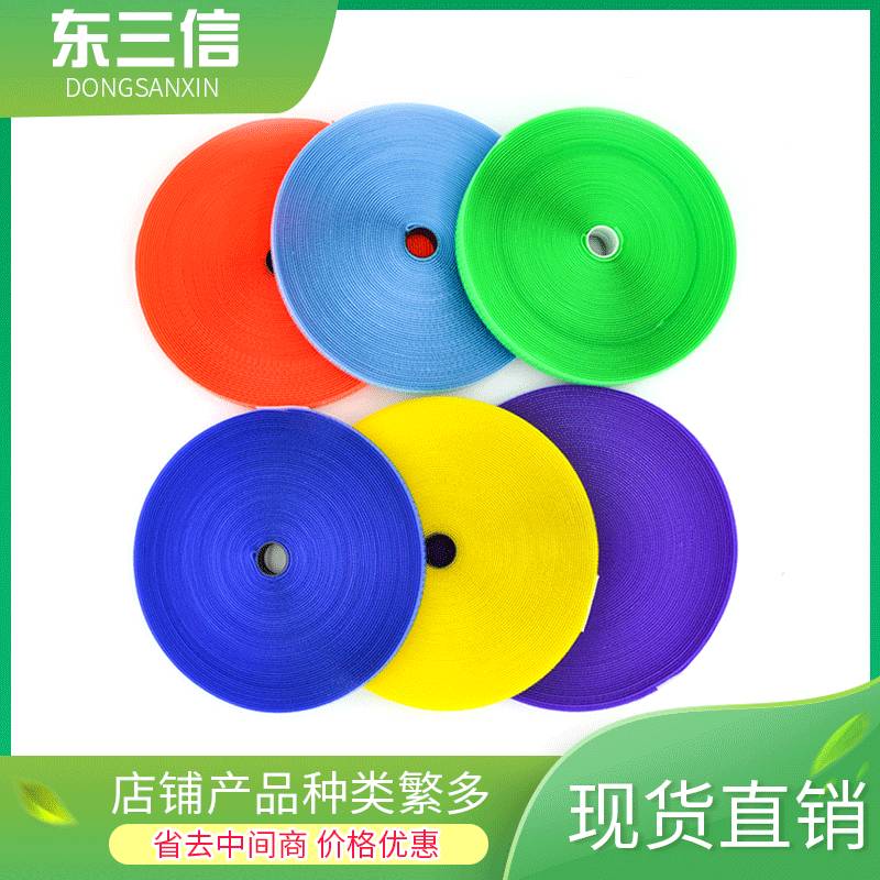 Velcro tape Black white color velcro Nylon velcro tape management tape