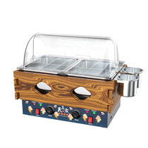 Oden cooking machine commercial electric heating double-cylinder grid spicy hot skewers fragrant spicy hot pot stall