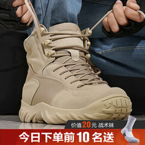 Outdoor high and low desert boots Special forces combat boots mens spring and autumn breathable tactical shoes scratch-resistant and wear-resistant flying boots