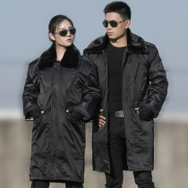 Military cotton coat male long cold-proof thickening winter long-term work labor insurance cotton clothing security duty coat