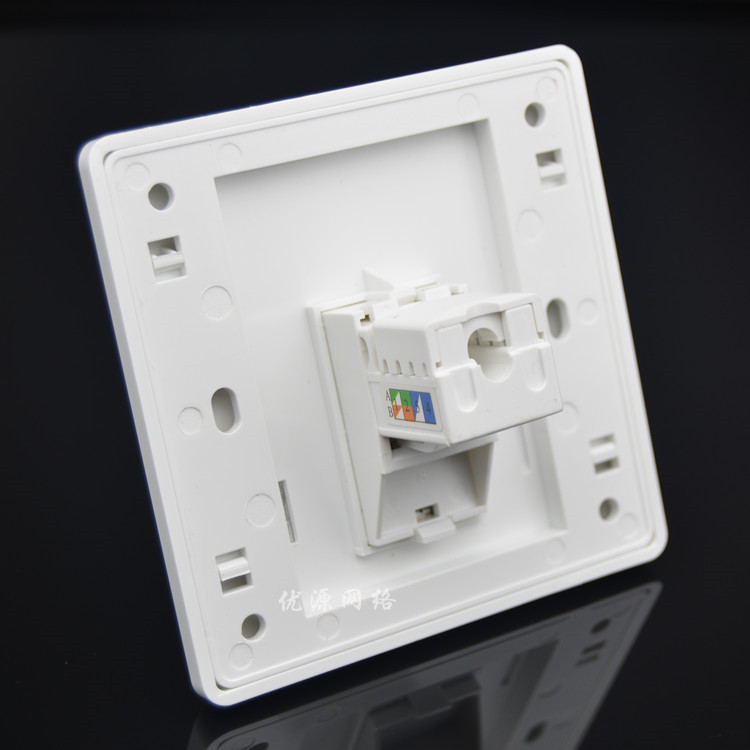 Type 86 single-mouth computer socket RJ45 network port panel broadband wall network plug in a network cable socket-Taobao