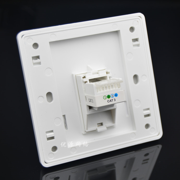 Type 86 Phone socket One RJ11 voice information wall panel socket three types of CAT3 telephone line socket-Taobao