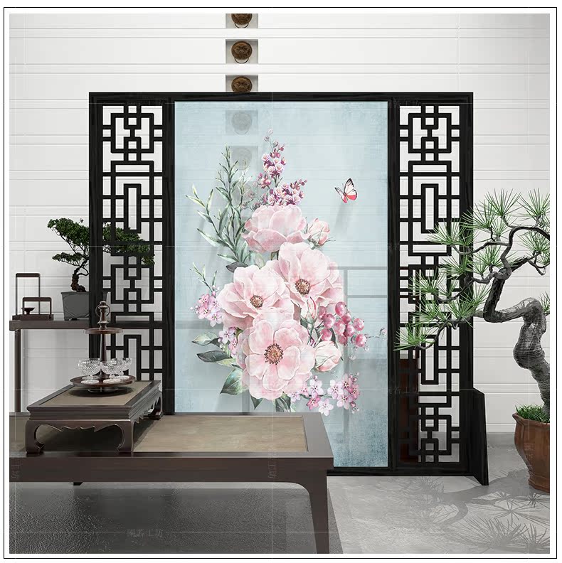 Màn hình phong cách châu Âu vách ngăn phòng khách thời trang hiên khách sạn gỗ rắn màn hình văn phòng phòng ngủ hiện đại tối giản di động hoa - Màn hình / Cửa sổ cac mau binh phong dep