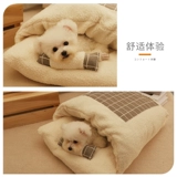 Зимний удерживающий тепло съёмный универсальный спальный мешок на четыре сезона, матрас, домашний питомец