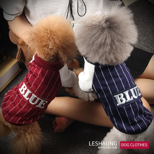 Одежда для собак бейсбольная одежда Тедди плюшевые щенки щенки щенки щенки Bie Bumei Clothing Houtde осень и зимняя одежда