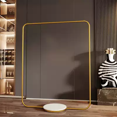 Light luxury coat rack marble hanger hanger Nordic indoor simple modern drying rack metal floor-to-ceiling bedroom