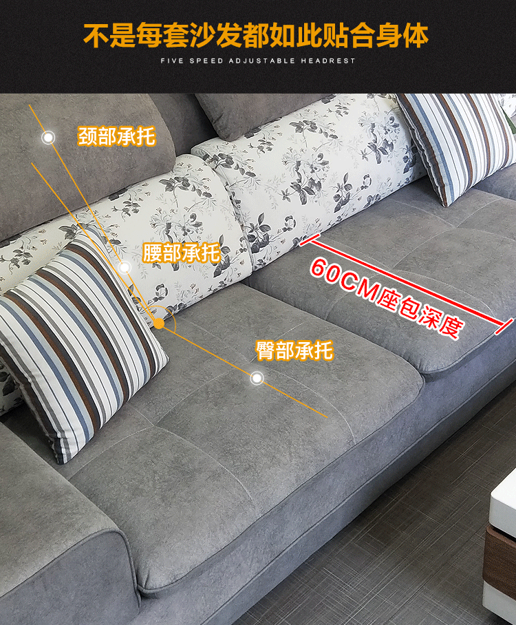 Công nghệ vải dùng một lần sofa vải hiện đại tối giản phòng khách lắp ráp đồ nội thất có thể tháo rời và kích thước có thể giặt sofa - Ghế sô pha ghế sofa dài
