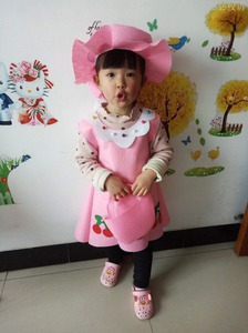 儿童环保衣服装时装秀演出服幼儿园家长手工服